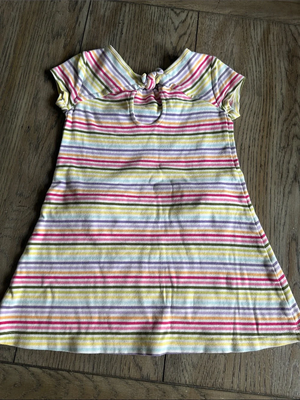 Gymboree Girls Pastel Rainbow Striped Pocket Dress Size 5